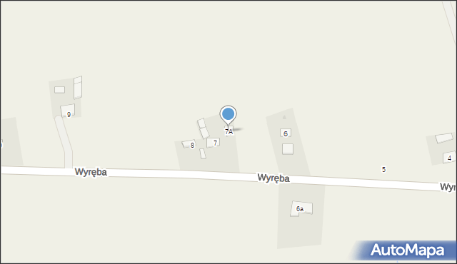 Wyręba, Wyręba, 7A, mapa Wyręba