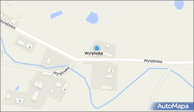 Wyrębiska, Wyrębiska, 1, mapa Wyrębiska