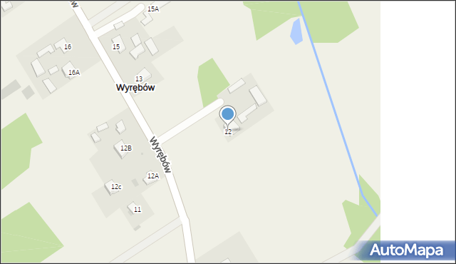 Wyrębów, Wyrębów, 12, mapa Wyrębów