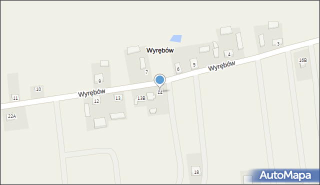 Wyrębów, Wyrębów, 14, mapa Wyrębów
