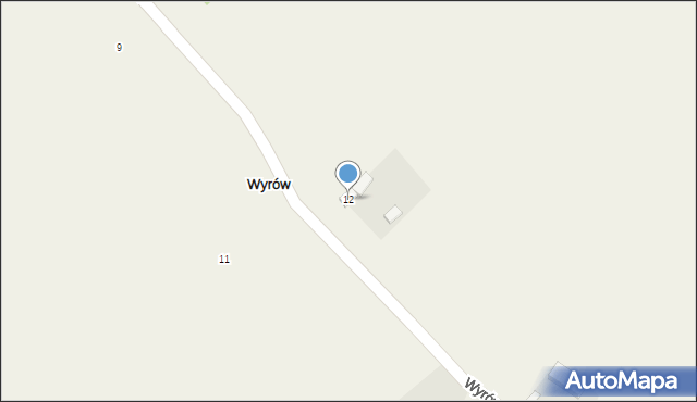 Wyrów, Wyrów, 12, mapa Wyrów