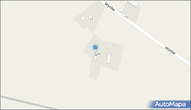Wyrów, Wyrów, 14, mapa Wyrów