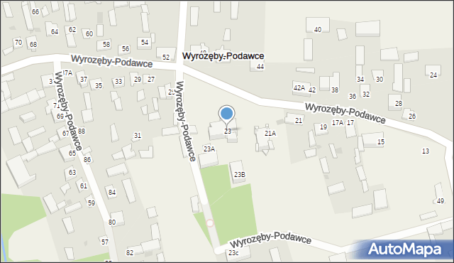Wyrozęby-Podawce, Wyrozęby-Podawce, 23, mapa Wyrozęby-Podawce