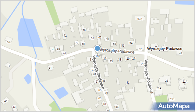 Wyrozęby-Podawce, Wyrozęby-Podawce, 37A, mapa Wyrozęby-Podawce