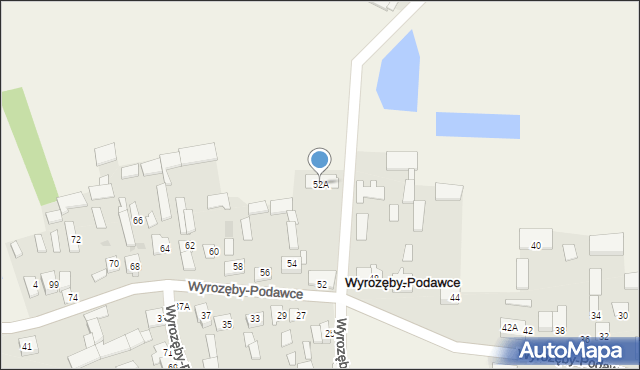 Wyrozęby-Podawce, Wyrozęby-Podawce, 52A, mapa Wyrozęby-Podawce