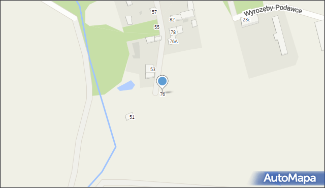 Wyrozęby-Podawce, Wyrozęby-Podawce, 76, mapa Wyrozęby-Podawce