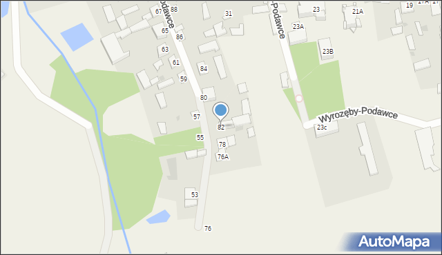 Wyrozęby-Podawce, Wyrozęby-Podawce, 82, mapa Wyrozęby-Podawce