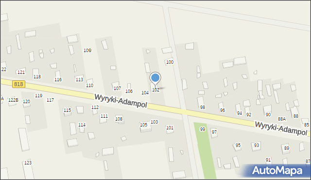 Wyryki-Adampol, Wyryki-Adampol, 102, mapa Wyryki-Adampol