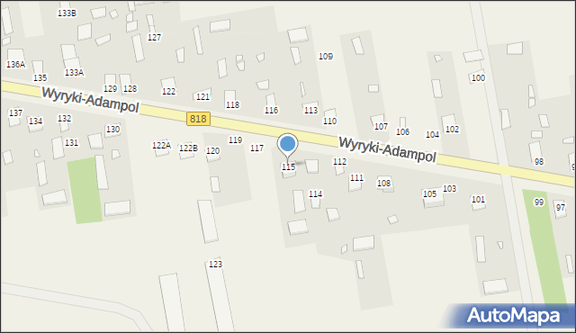 Wyryki-Adampol, Wyryki-Adampol, 115, mapa Wyryki-Adampol