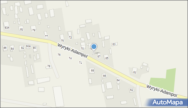 Wyryki-Adampol, Wyryki-Adampol, 68A, mapa Wyryki-Adampol