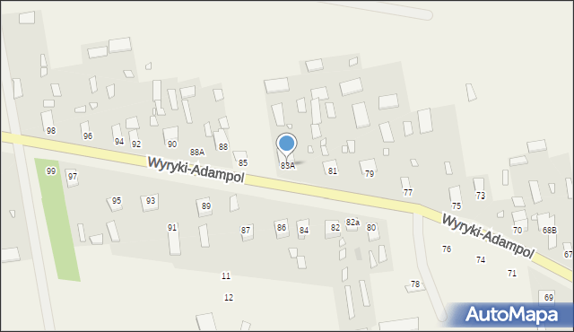 Wyryki-Adampol, Wyryki-Adampol, 83A, mapa Wyryki-Adampol
