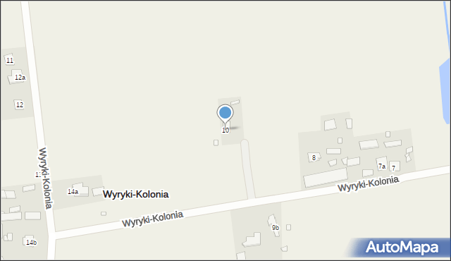 Wyryki-Kolonia, Wyryki-Kolonia, 10, mapa Wyryki-Kolonia