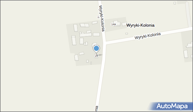 Wyryki-Kolonia, Wyryki-Kolonia, 15, mapa Wyryki-Kolonia