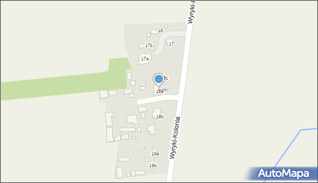 Wyryki-Kolonia, Wyryki-Kolonia, 18a, mapa Wyryki-Kolonia