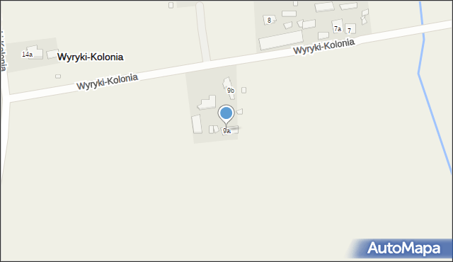 Wyryki-Kolonia, Wyryki-Kolonia, 9a, mapa Wyryki-Kolonia