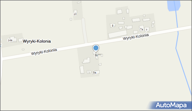 Wyryki-Kolonia, Wyryki-Kolonia, 9b, mapa Wyryki-Kolonia