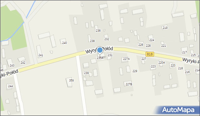 Wyryki-Połód, Wyryki-Połód, 235A, mapa Wyryki-Połód