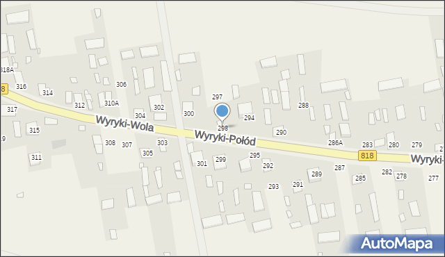 Wyryki-Wola, Wyryki-Wola, 298, mapa Wyryki-Wola