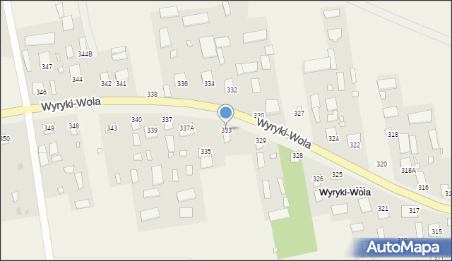 Wyryki-Wola, Wyryki-Wola, 333, mapa Wyryki-Wola