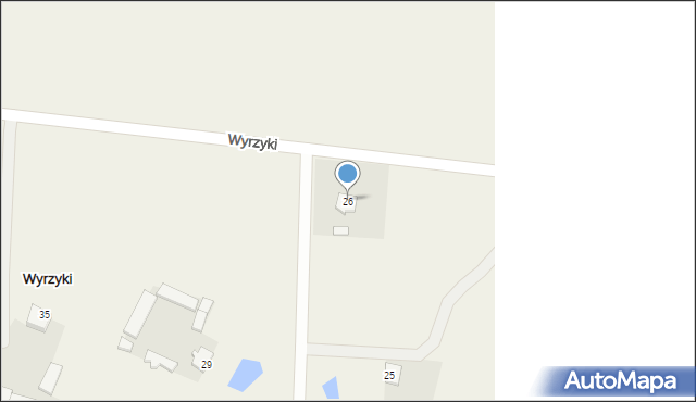 Wyrzyki, Wyrzyki, 26, mapa Wyrzyki