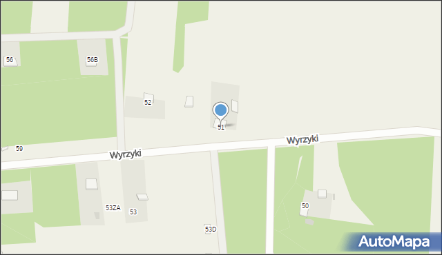 Wyrzyki, Wyrzyki, 51, mapa Wyrzyki