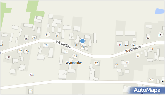 Wysiadłów, Wysiadłów, 28, mapa Wysiadłów