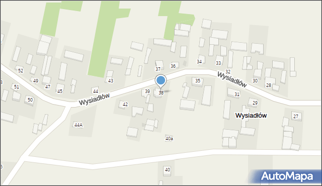 Wysiadłów, Wysiadłów, 38, mapa Wysiadłów