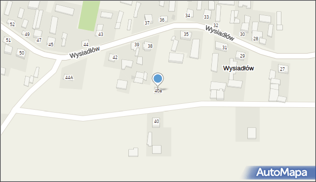 Wysiadłów, Wysiadłów, 40a, mapa Wysiadłów