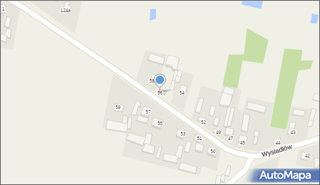Wysiadłów, Wysiadłów, 56, mapa Wysiadłów