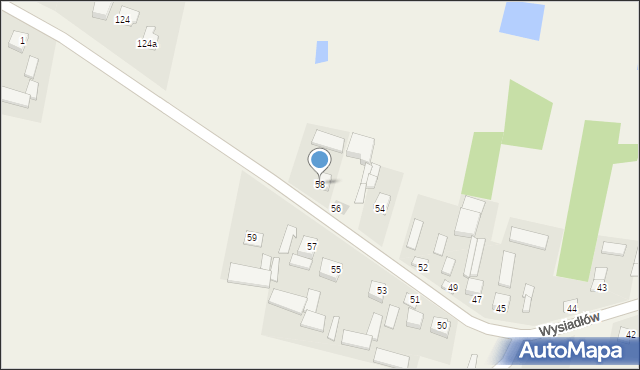 Wysiadłów, Wysiadłów, 58, mapa Wysiadłów