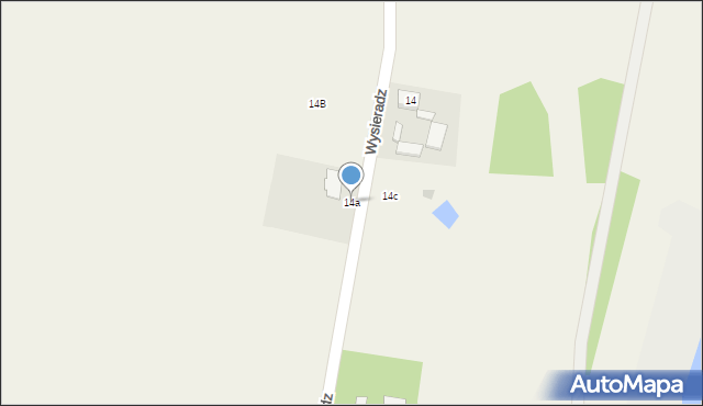 Wysieradz, Wysieradz, 14a, mapa Wysieradz