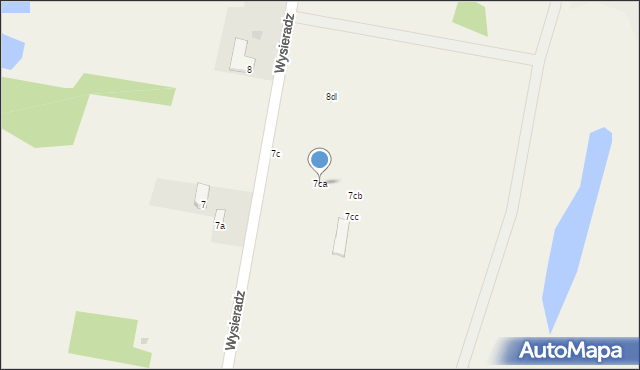Wysieradz, Wysieradz, 7ca, mapa Wysieradz