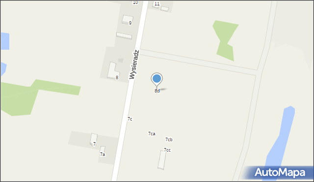 Wysieradz, Wysieradz, 8d, mapa Wysieradz