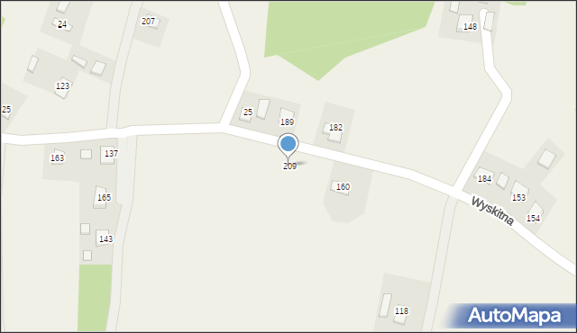 Wyskitna, Wyskitna, 209, mapa Wyskitna