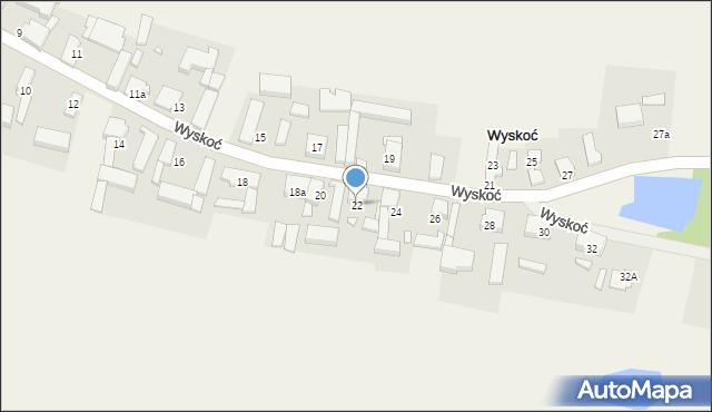 Wyskoć, Wyskoć, 22, mapa Wyskoć