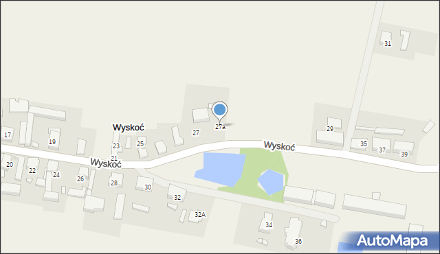 Wyskoć, Wyskoć, 27a, mapa Wyskoć