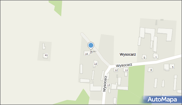 Wysocarz, Wysocarz, 15, mapa Wysocarz