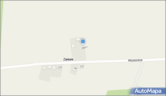 Wysocice, Wysocice, 100, mapa Wysocice