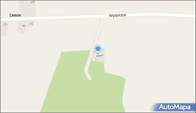 Wysocice, Wysocice, 103, mapa Wysocice