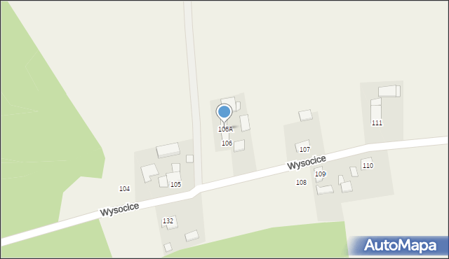 Wysocice, Wysocice, 106A, mapa Wysocice