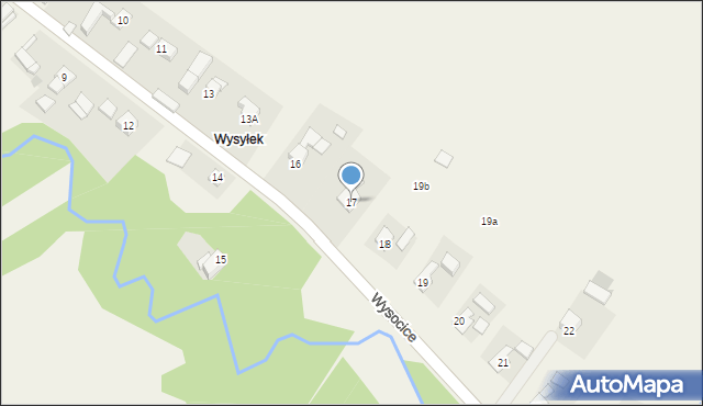 Wysocice, Wysocice, 17, mapa Wysocice