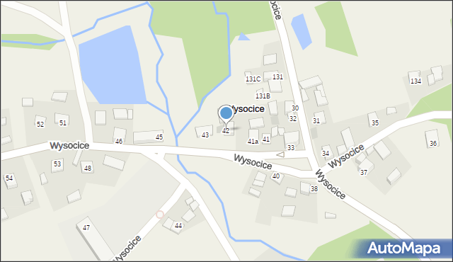 Wysocice, Wysocice, 42, mapa Wysocice