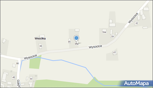 Wysocice, Wysocice, 65a, mapa Wysocice