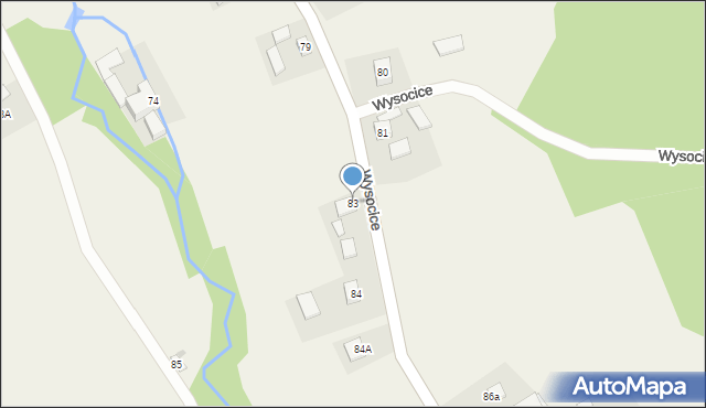 Wysocice, Wysocice, 83, mapa Wysocice