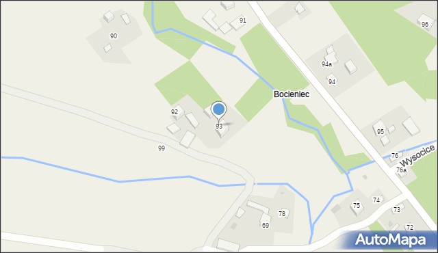 Wysocice, Wysocice, 93, mapa Wysocice