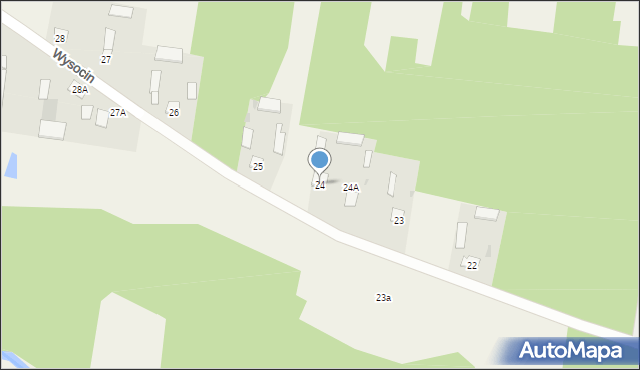 Wysocin, Wysocin, 24, mapa Wysocin