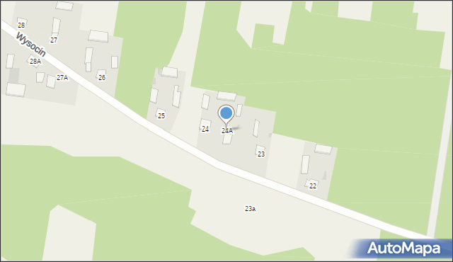 Wysocin, Wysocin, 24A, mapa Wysocin