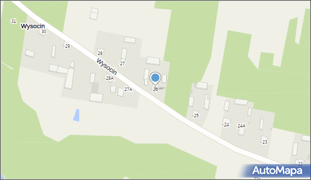 Wysocin, Wysocin, 26, mapa Wysocin