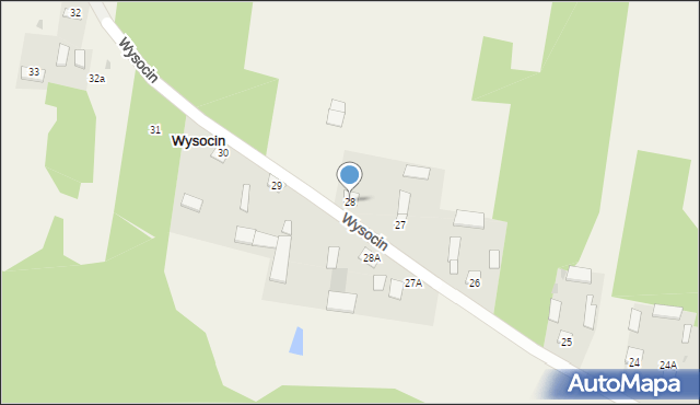 Wysocin, Wysocin, 28, mapa Wysocin