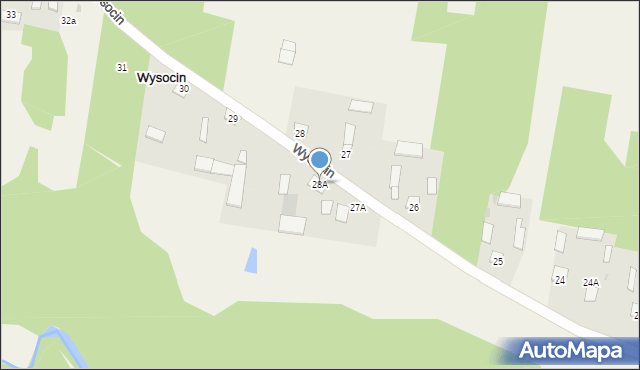 Wysocin, Wysocin, 28A, mapa Wysocin